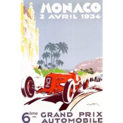 affiche grand prix monaco vintage