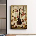 affiche guitare vintage