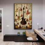 affiche guitare vintage