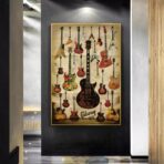 affiche guitare vintage