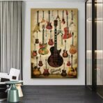 affiche guitare vintage