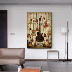 affiche guitare vintage