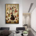 affiche guitare vintage
