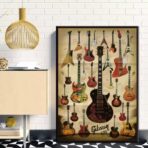 affiche guitare vintage