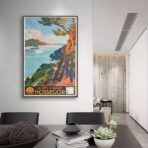 affiche hossegor vintage