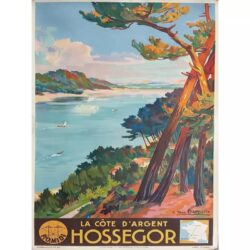 affiche hossegor vintage