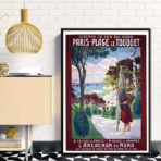 affiche le touquet vintage