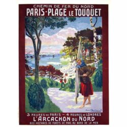 affiche le touquet vintage