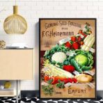 affiche legumes vintage