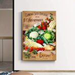 affiche legumes vintage