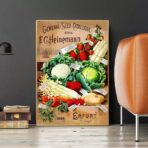 affiche legumes vintage
