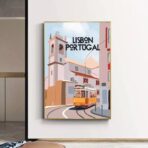 affiche lisbonne vintage