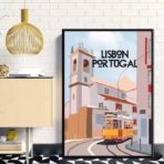 affiche lisbonne vintage
