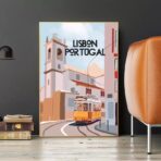 affiche lisbonne vintage