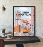 affiche lisbonne vintage
