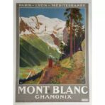 affiche mont blanc vintage