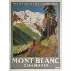 affiche mont blanc vintage