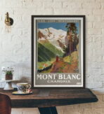 affiche mont blanc vintage