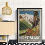 affiche mont blanc vintage