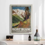 affiche mont blanc vintage