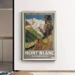 affiche mont blanc vintage