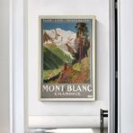 affiche mont blanc vintage