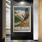 affiche mont blanc vintage