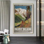 affiche mont blanc vintage