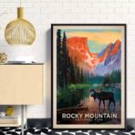 affiche montagne vintage
