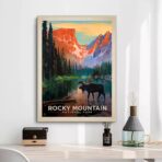 affiche montagne vintage