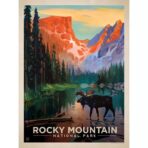 affiche montagne vintage