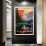 affiche montagne vintage