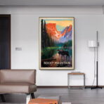affiche montagne vintage