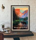 affiche montagne vintage
