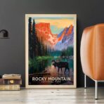 affiche montagne vintage