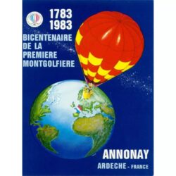 affiche montgolfière vintage