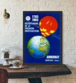 affiche montgolfière vintage