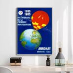 affiche montgolfière vintage