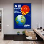 affiche montgolfière vintage