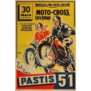 affiche moto vintage