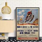affiche motocross vintage