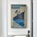 affiche paquebot vintage