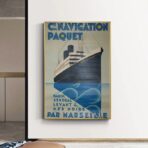 affiche paquebot vintage