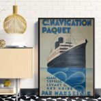 affiche paquebot vintage