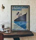 affiche paquebot vintage