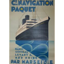 affiche paquebot vintage