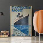 affiche paquebot vintage