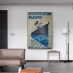 affiche paquebot vintage