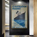 affiche paquebot vintage