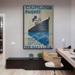 affiche paquebot vintage